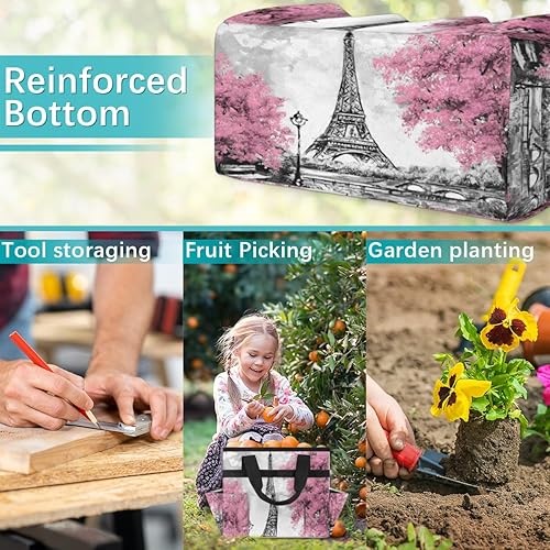 Miniatura 7 de Flowers Tower Garden Tool Tote Bag for Women Men Gardening Tool Storage Bags with 10 Pockets Standable Garden Home Tool Kits Organizer for Indoor
