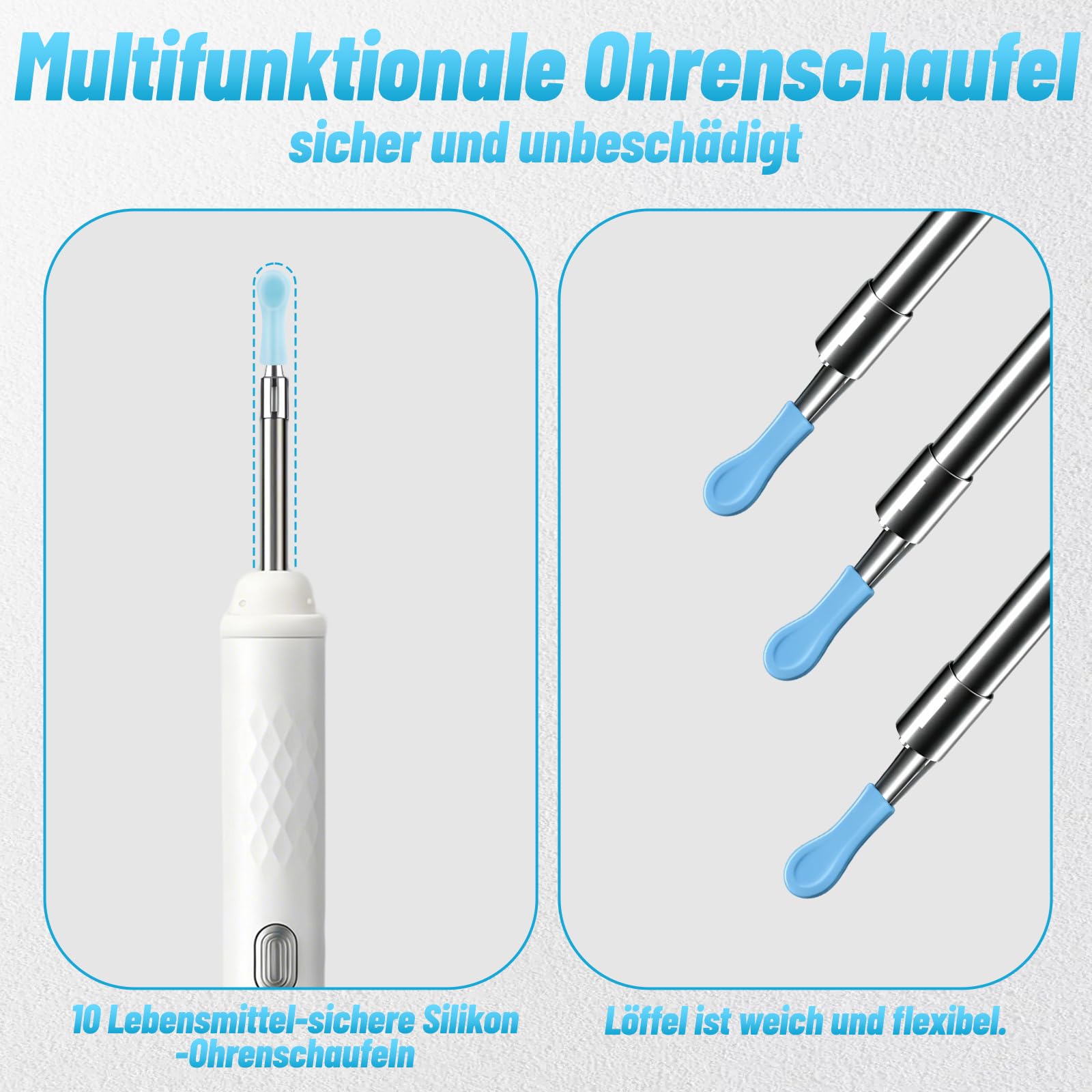 Ohrenschmalz Entferner mit 3,9 Zoll Bildschirm,1080P Ohrenreiniger mit Kamera und 6 LED,ohne App-Download, Ohrreiniger für Erwachsene IP67Wasserdicht,Mundpflege Aufsatz magnetisch,mit Aufbewahrungsbox