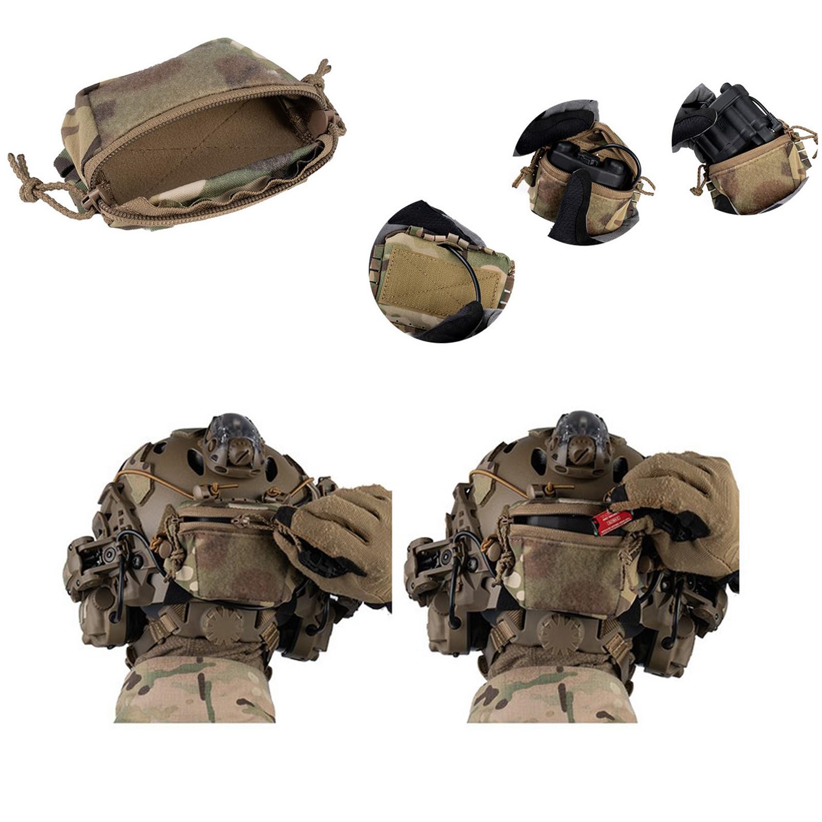 Amazon.co.jp: タクティカルヘルメットバッテリーポーチ NVG、カメラ