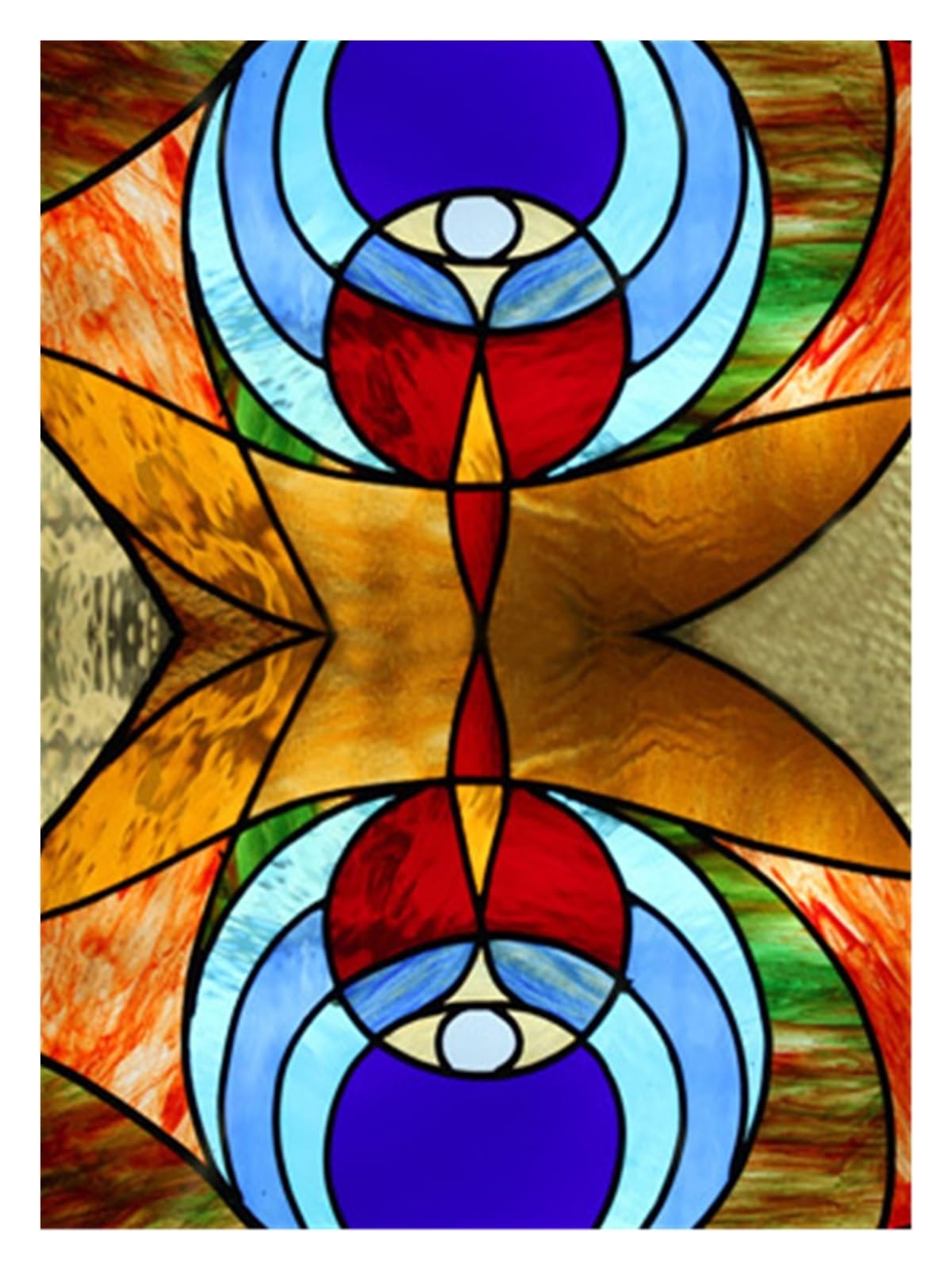 Window Film Frosted Stained Glass Films Rainbow Effect Privacy Decorative Static Cling Sticker for Glass Windows(Color-16,56X80cm)