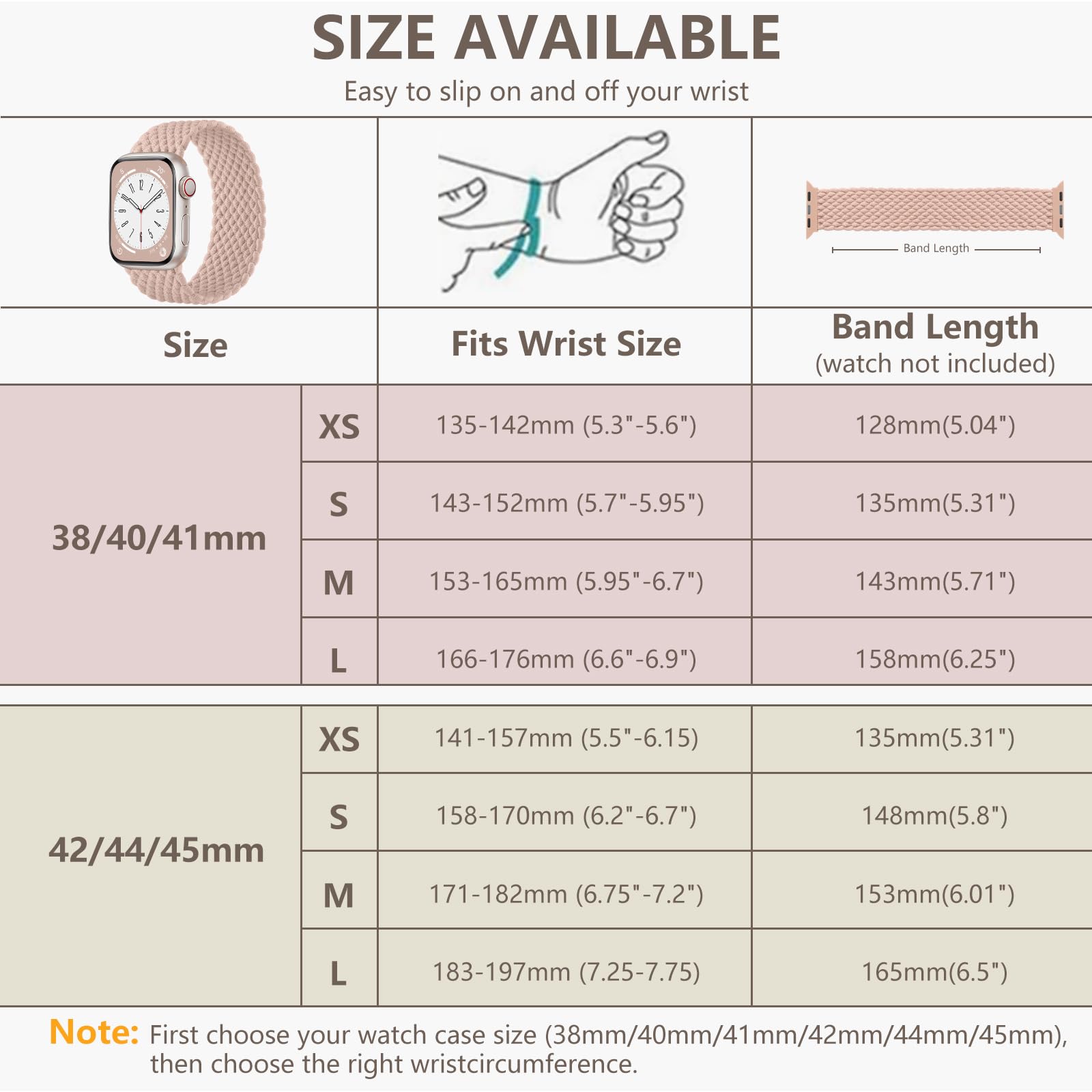 Maledan Braided Solo Loop Strap Compatible with Apple Watch Strap 38mm 40mm 41mm 42mm 44mm 45mm 46mm 49mm for Women Men, Adjustable Stretchy Sport Band for iWatch SE Series 10 9 8 7 6 5 4 3 2 1 — view 6
