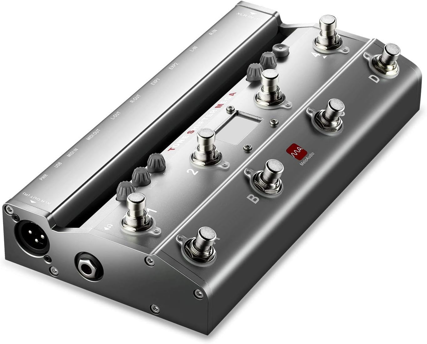 MeloAudio Tone Shifter Mega MIDI Foot Controller and USB Guitar Recording Audio Interface for iPhone, iPad，Android Devices, Mac and PC