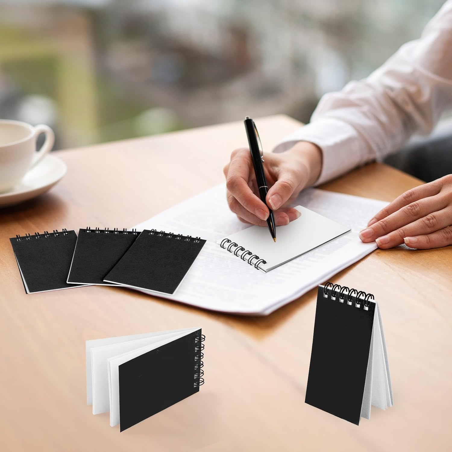 Hooqict 24 Pack Small Pocket Notebook Black Mini Notebooks Party Favors Bulk Spiral Notepads with Lined Pages, Memo Pads Pocket Size for Work, Office, Travel, Classroom, 3.9 x 2.4 Inches