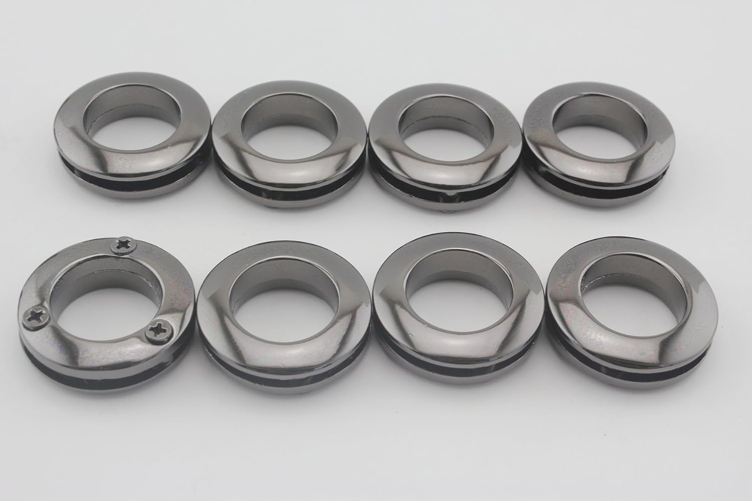 3dancraftit Zinc Alloying Round Screw in Eyelet Grommet O Rings Purse Loop Handle Connectors Easy Installation Inner Diameter 5/8 Inch / 15mm Gunmetal E37
