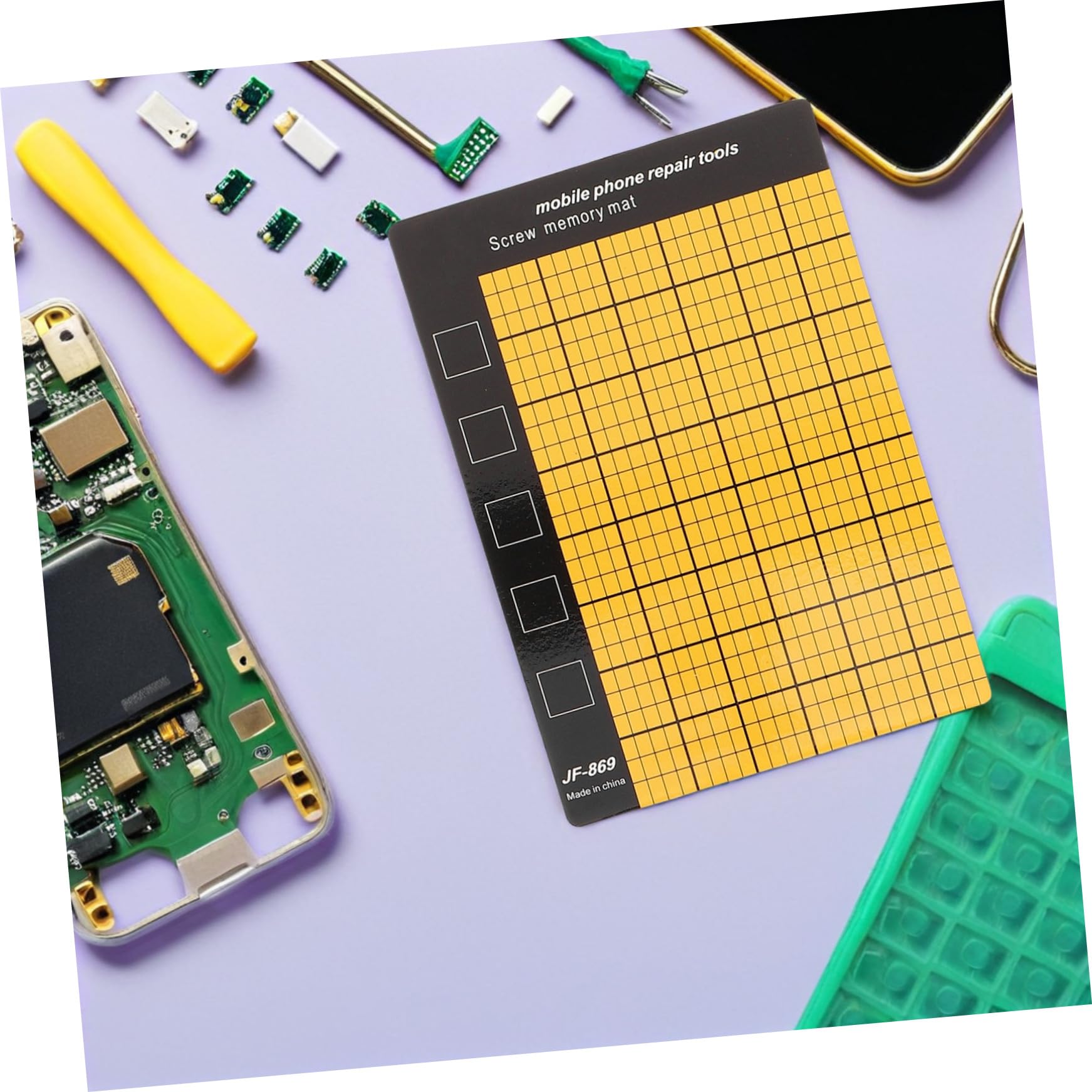 Kit Di Riparazione Da 15 Pezzi Tappetino Per Organizzatore Di Viti Tappetino Magnetico Per Riparazione Viti Flessibile