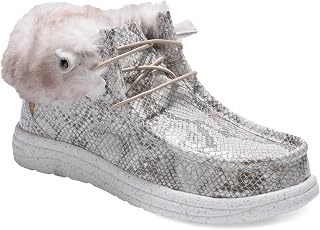 Women's Cassidy Shoes for Women - Matte Rich Suede and Textile Upper - Lightweight Women Footwear Faux Fur Lined, 100% Australian Sheepskin Footbed LITE EVA Outsole