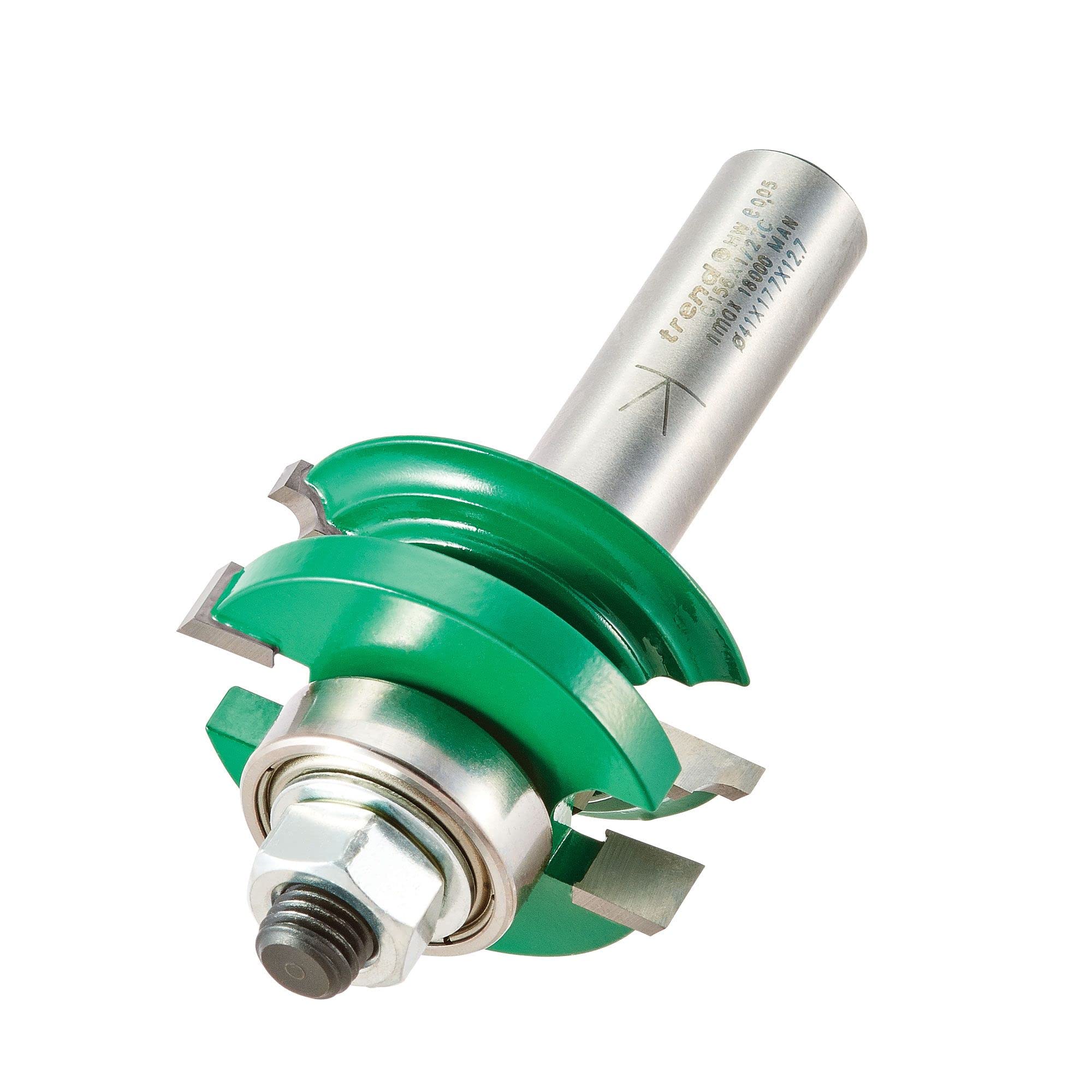 Trend White Craftpro Profile Scriber Router Cutter, 1/2 Inch Shank, 3.5Mm Radius And 41Mm Cut Diameter, Tungsten Carbide Tipped, C156x1/2Tc