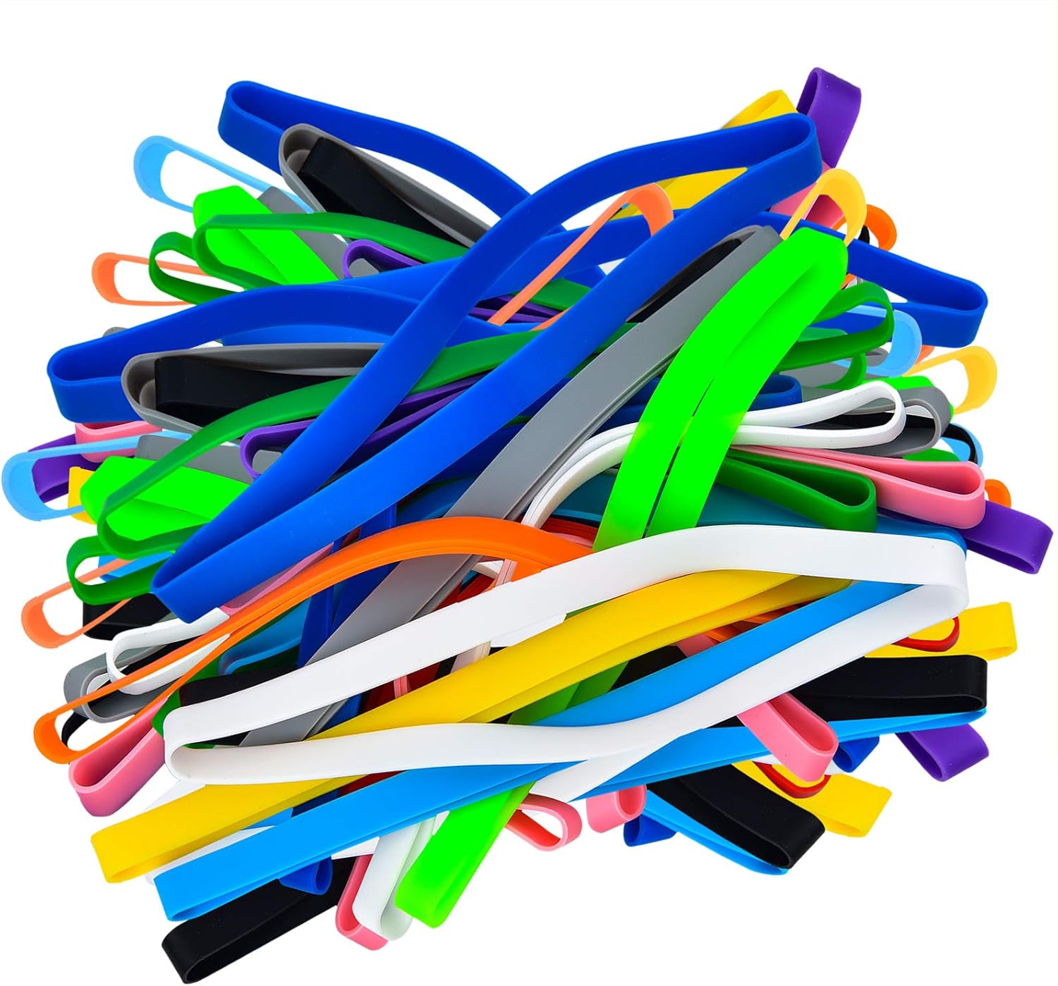 Coopay 36 Pieces Silicone Rubber Bands Colorful Elastic