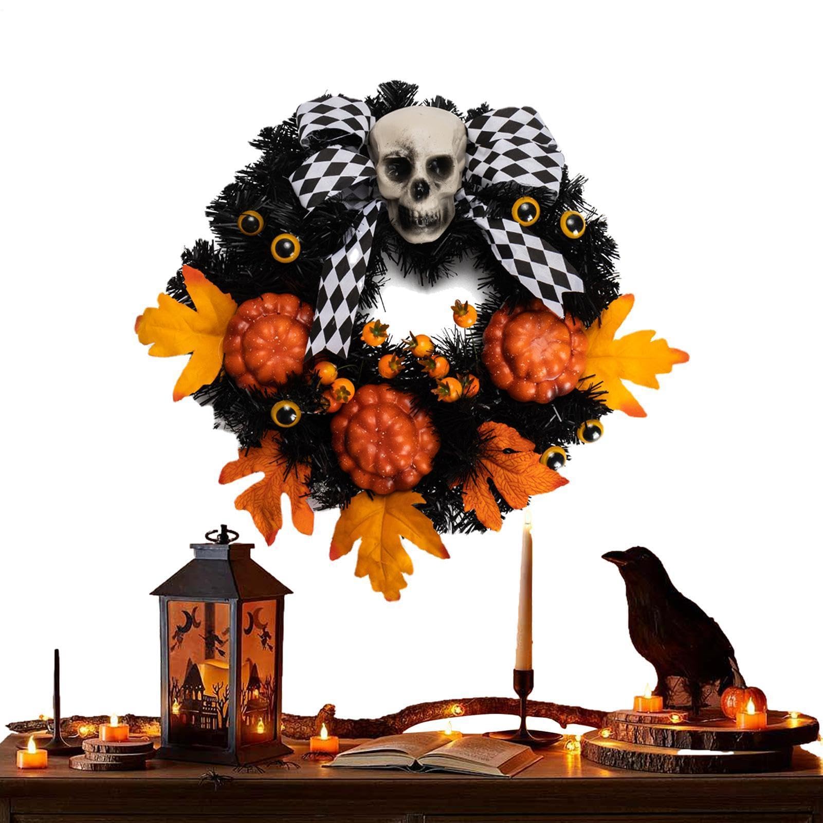 Coronas Halloween Letrero Artesanal LED Hueso Artificial