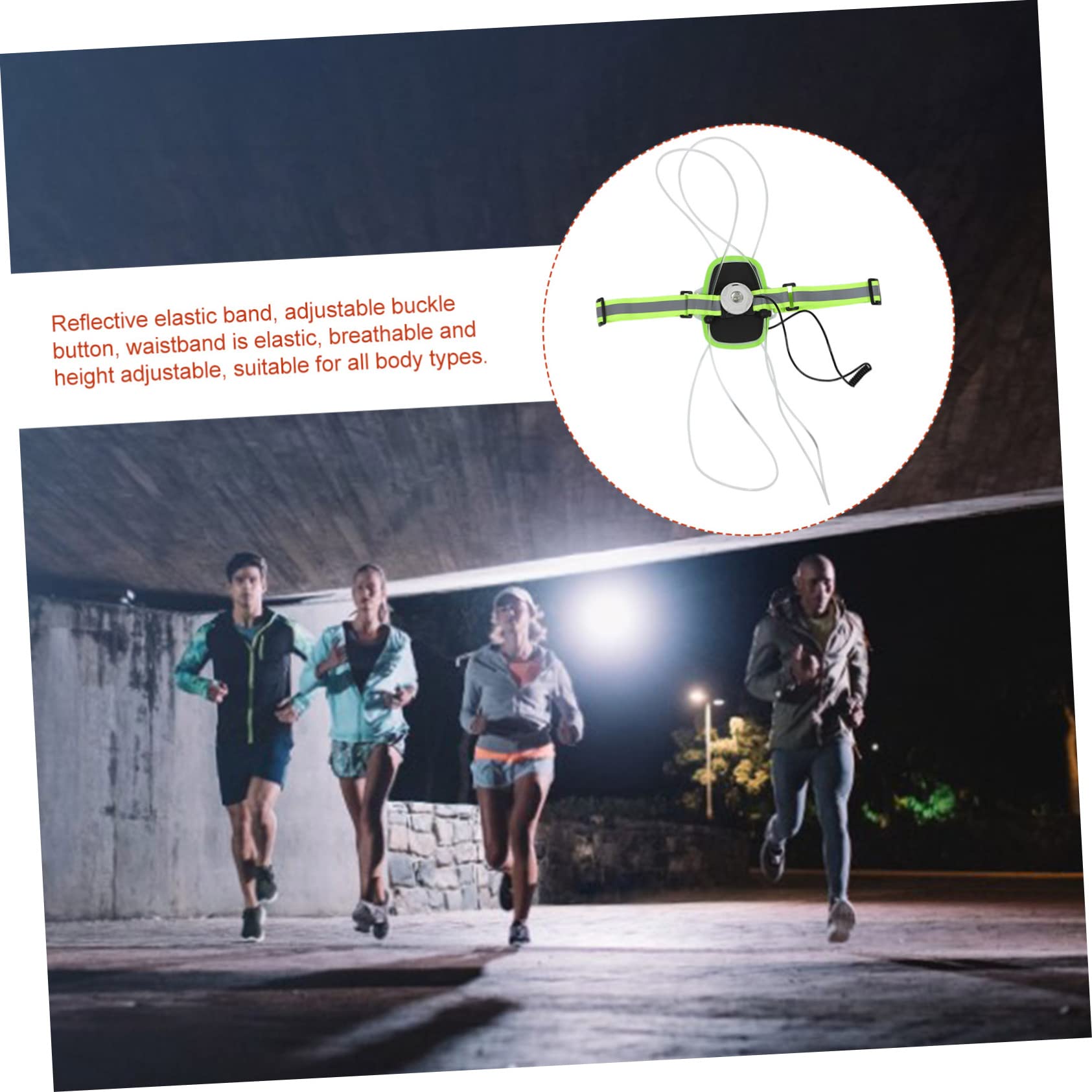 Kisangel Bandoulière D'Avertissement LED Accessoires Abs La Nuit 4 Pièces
