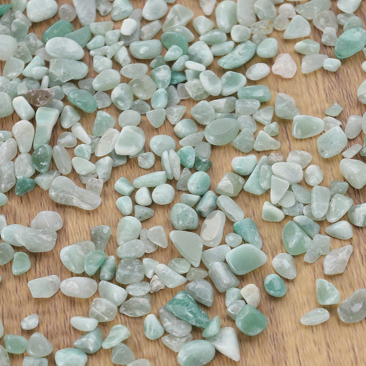 CIYODO 100g Polished Aventurine Stones Fish Tank Decorations Natural Gravel for Aquarium