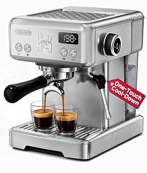 HIBREW H10 Customizable 58mm Espresso Machine, One-Touch Pressure Release