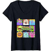 Womens Monster Mash V-Neck T-Shirt