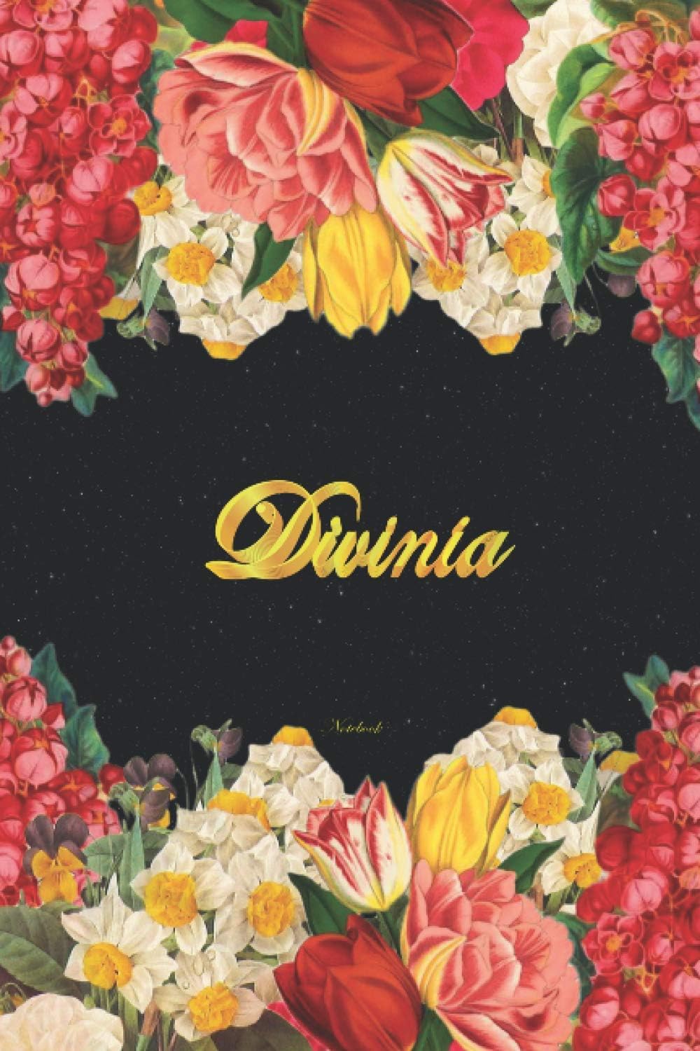 Divinia Notebook: Lined Notebook / Journal with Personalized Name, & Monogram initial D on the Back Cover, Soft Cover Journal Notebook for Girls & Women
