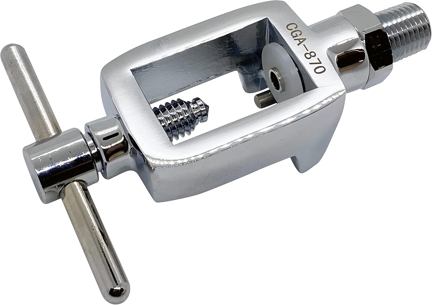 Preece Precision CGA870 Medical Oxygen Fill Yoke x 1/4" Male NPT for Filling Small Portable Oxygen Cylinders, T-Handle
