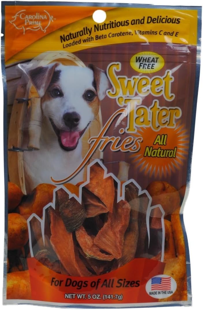 Carolina Prime Pet 45031 Sweet Tater Fries Treat For Dogs ( 1 Pouch), One Size,Brown