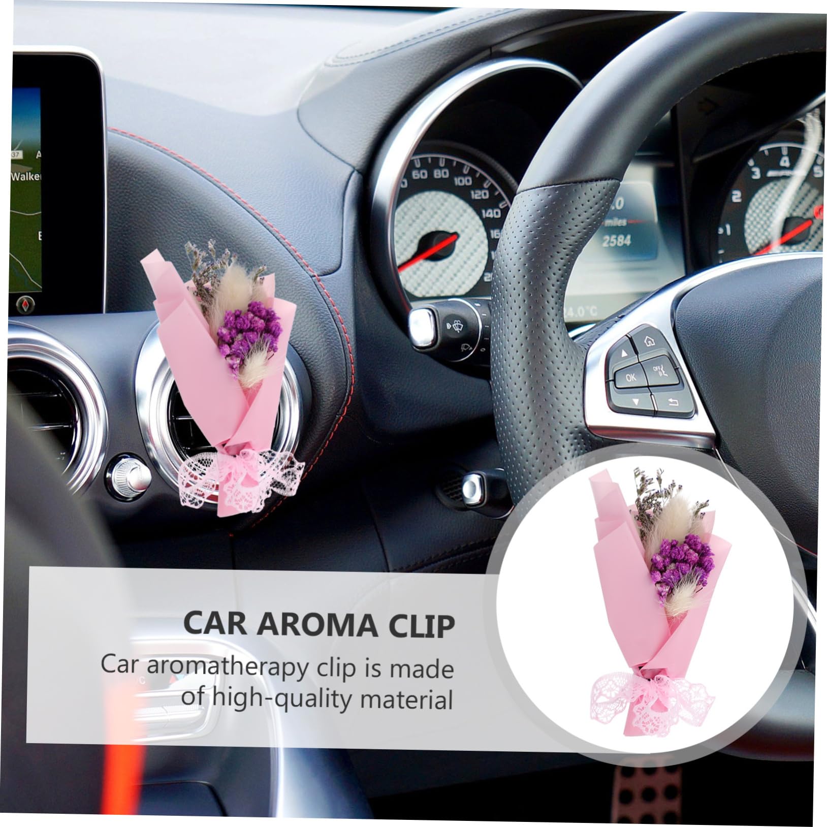 ibasenice 3 Set Di Clip Per Profumo Floreale Per Auto Sfiato Per Profumo Per Auto 2 Pezzi*3