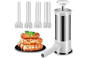 Fast and Efficient Homemade Sausage Maker with 4 Stuffing Tubes
