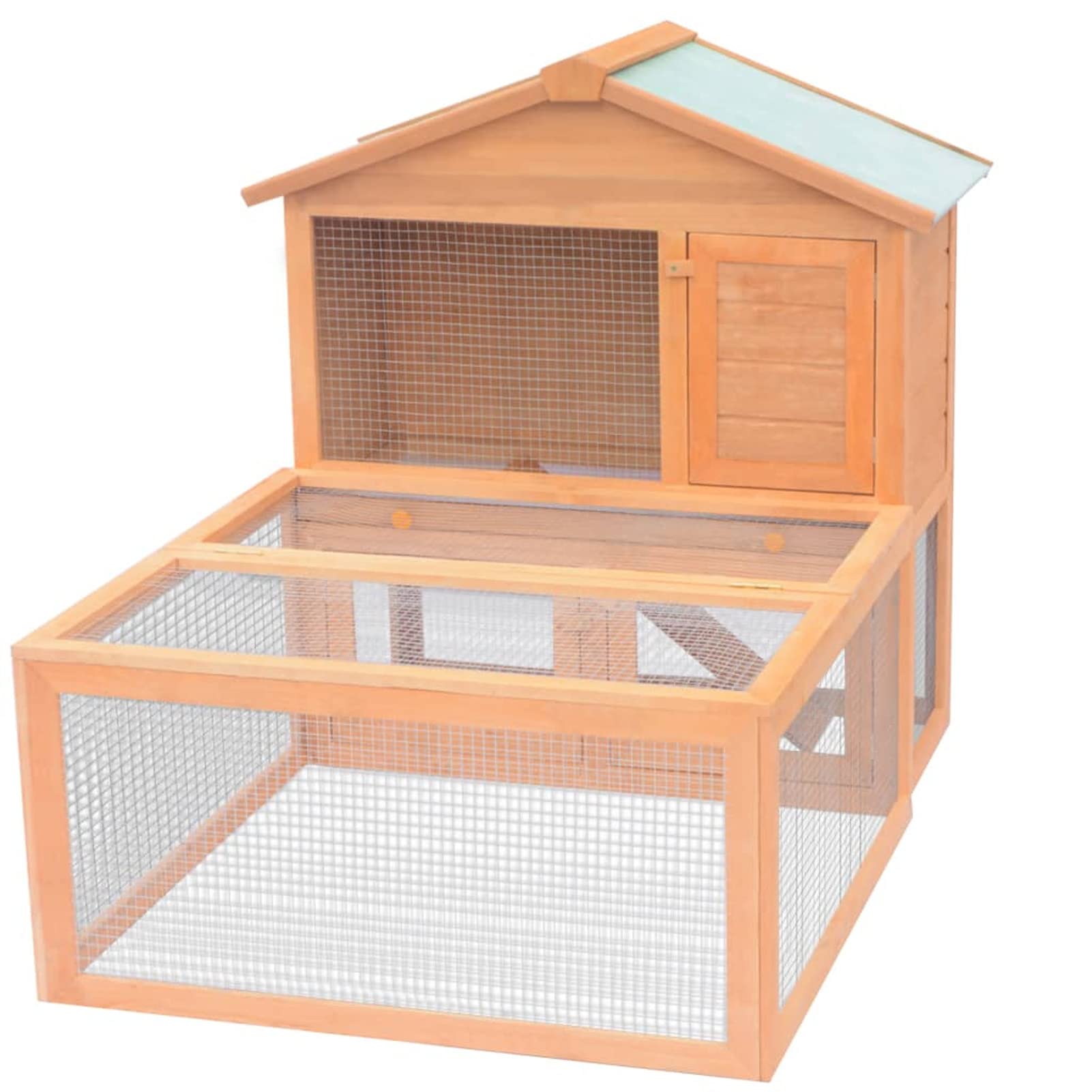 Conejera Jaula de Animales con Patio Exterior, Chaduof Jaula Cobaya, Jaulas para Conejos, Jaula Hamster, Casa Conejo, Casita Conejo, Kid Conejo, Madera