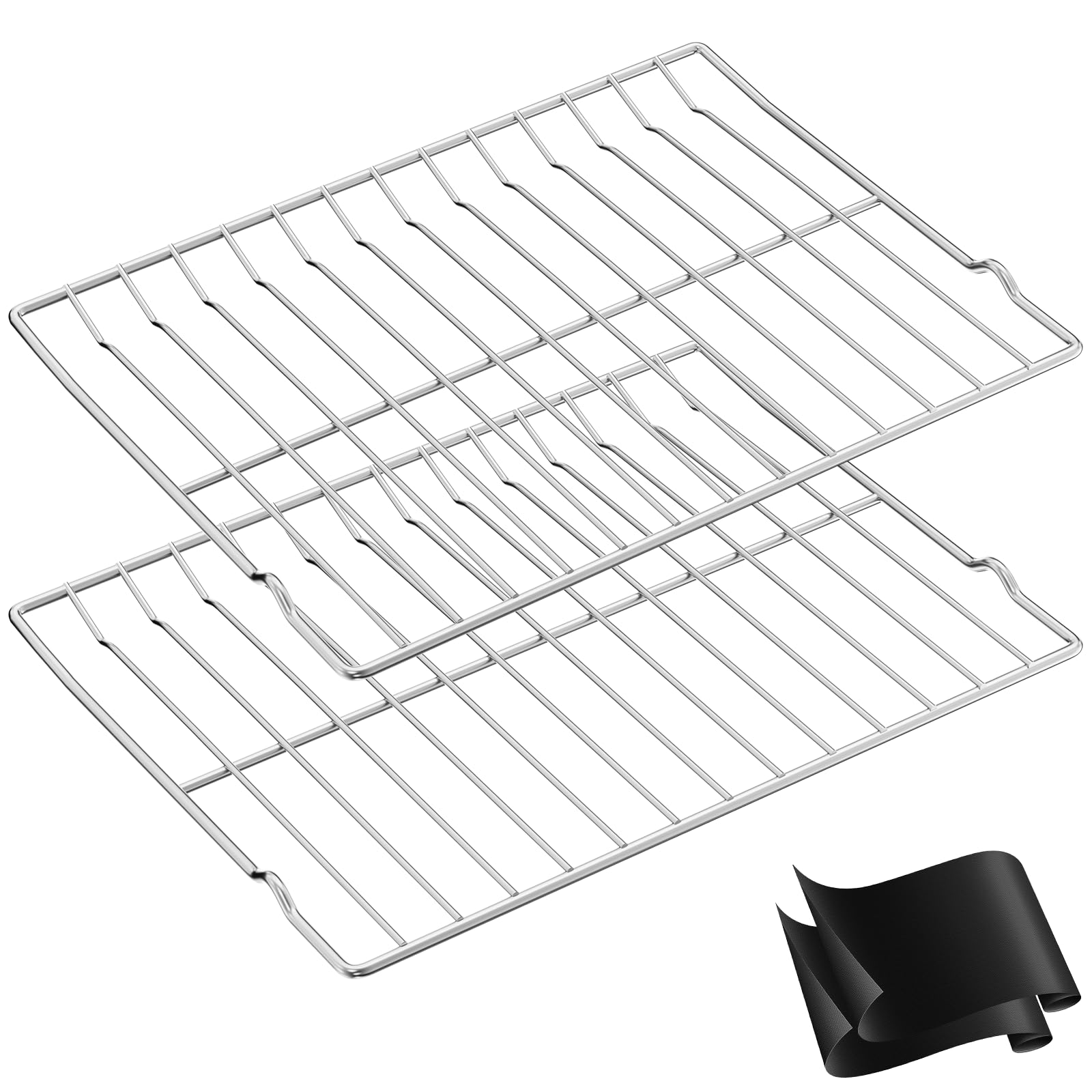 UPGRADE 316067902 Oven Rack Replacement Compatible with Frigidaire Stove Oven Racks,22.6"x 16" 316067902 Rack-Flat For Kenmore Range Oven Parts 304 Stainless Steel Oven Wire Rack With 2ps Oven Liners