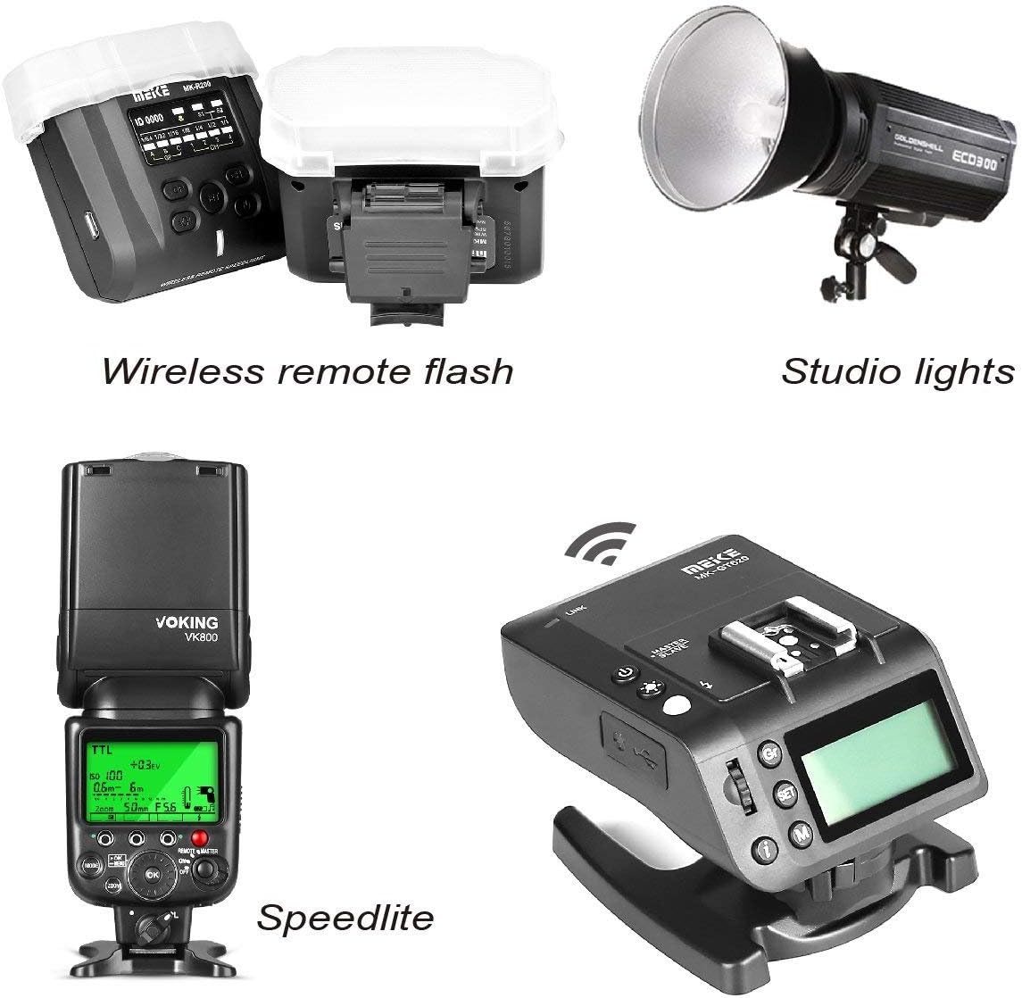 Meike MK-MT24S Macro Twin Lite Flash for Sony A9 A7III A7RIII and other MI Hot Shoe Mount Mirrorless Cameras