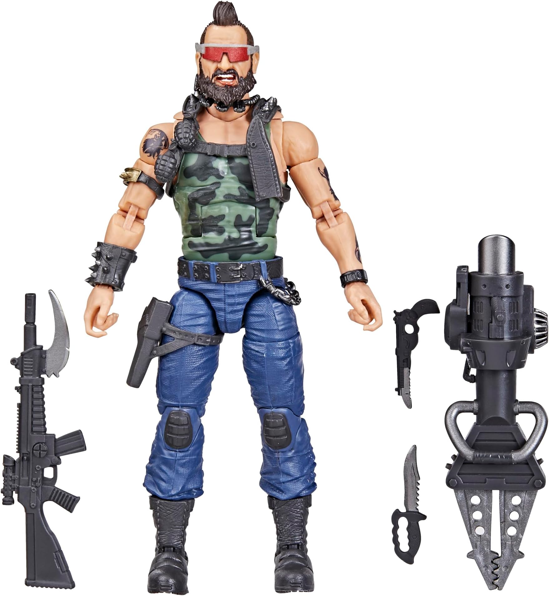 Classified Series Dreadnok Ripper, Collectible Action Figure, 102, 6 inch Action Figures for Boys & Girls, with 6 Accessory Pieces