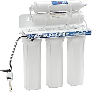 Naturewater NW-PR305 5 Stufen Wasserfilter, 5 µ, PP Kartusche, Untertischfilter Wandhalterung, Filterschlüssel, Sedimentfilter Aktivkohle, Wasserhahn, 2,5m Schlauch, Kurzdreiwegeventil, Kugelhahn