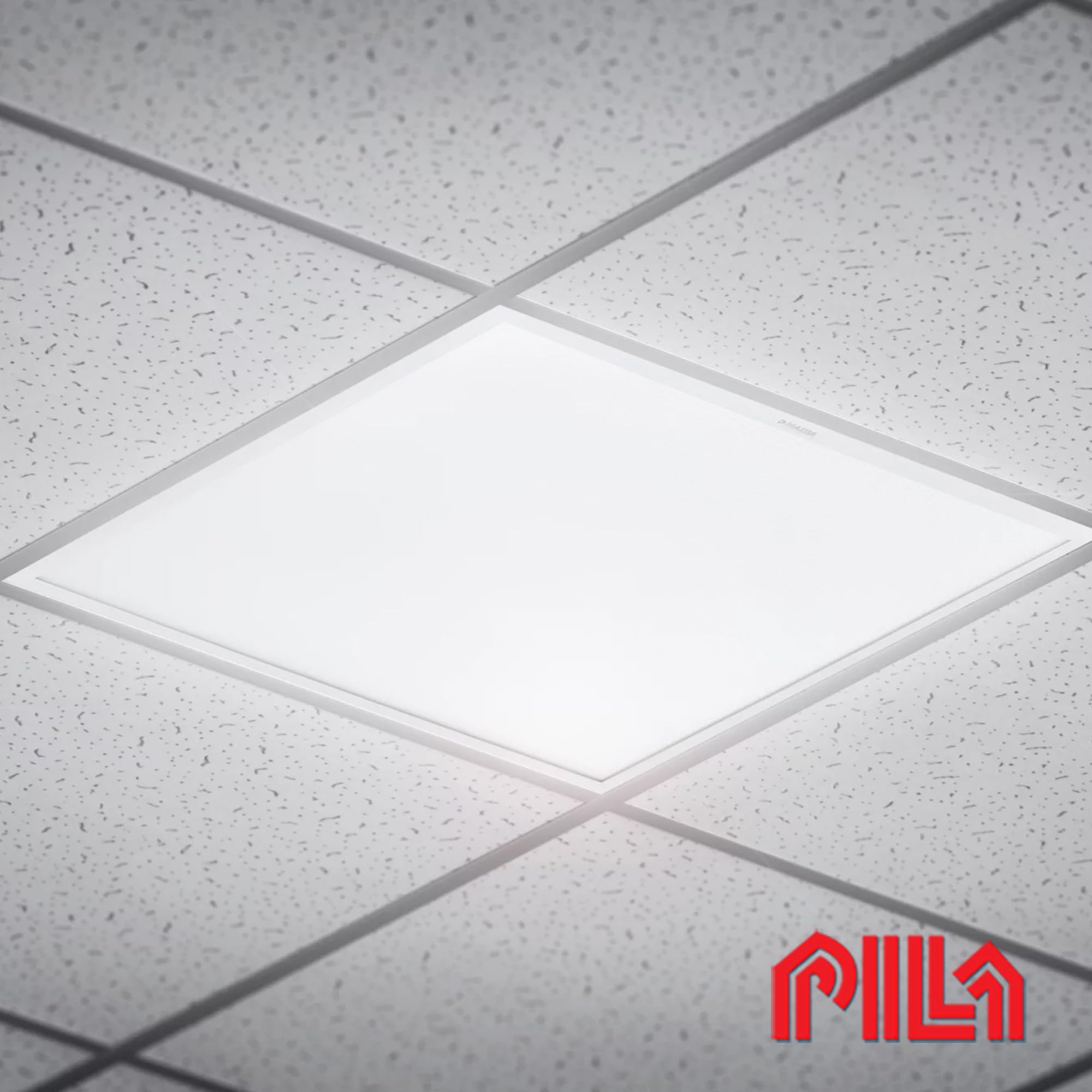 PILA Pack de 4 Paneles LED 60x60 cm, 40W, Luz Blanca Neutra (4000K), No regulable, 4000 Lúmenes, CRI80, UGR22, 35.000h de Vida Útil