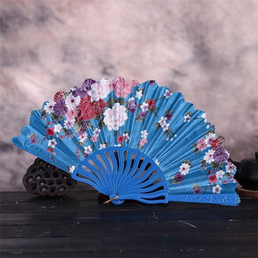 Hand Fan Folding Fan Handheld Fan Wedding Folding Fan Chinese Style Dance Wedding Party Lace Silk Foldable Hand Flower Fan Fan Hand Paper Folding Props Vintage Style