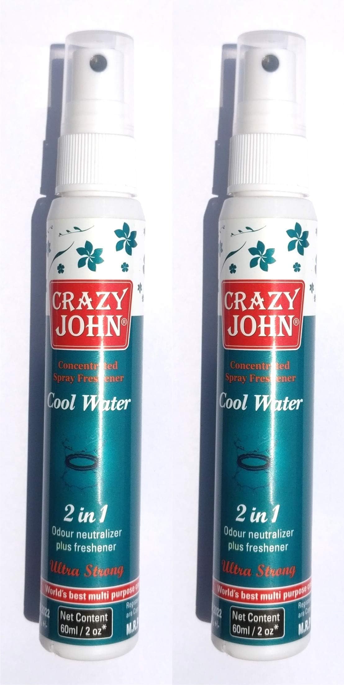 Crazy John ® Air Freshner Combo Pack- 60ml & 60ml 2 PC Combo Cool Water