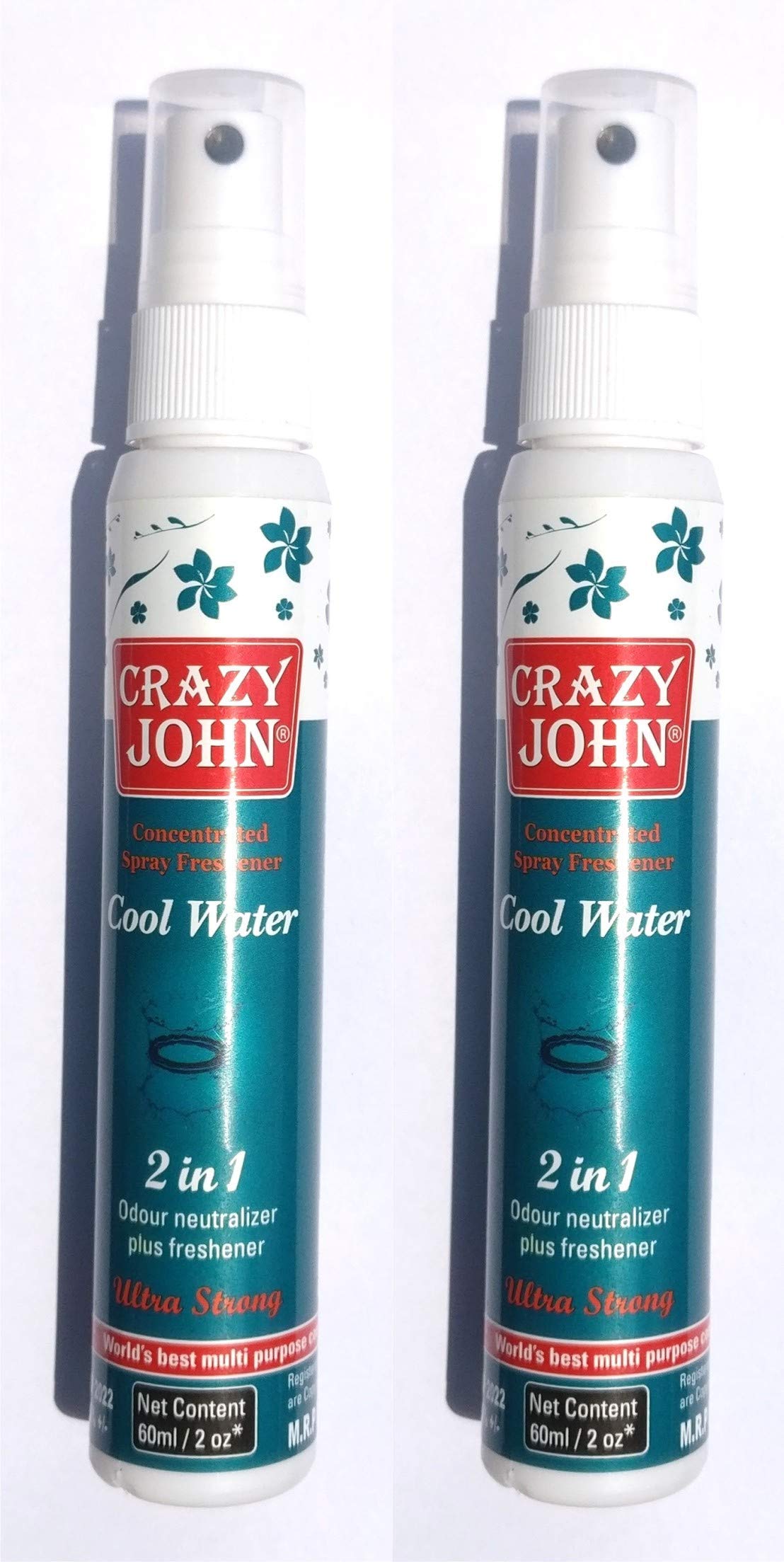 Crazy John ® Air Freshner Combo Pack- 60ml & 60ml 2 PC Combo Cool Water