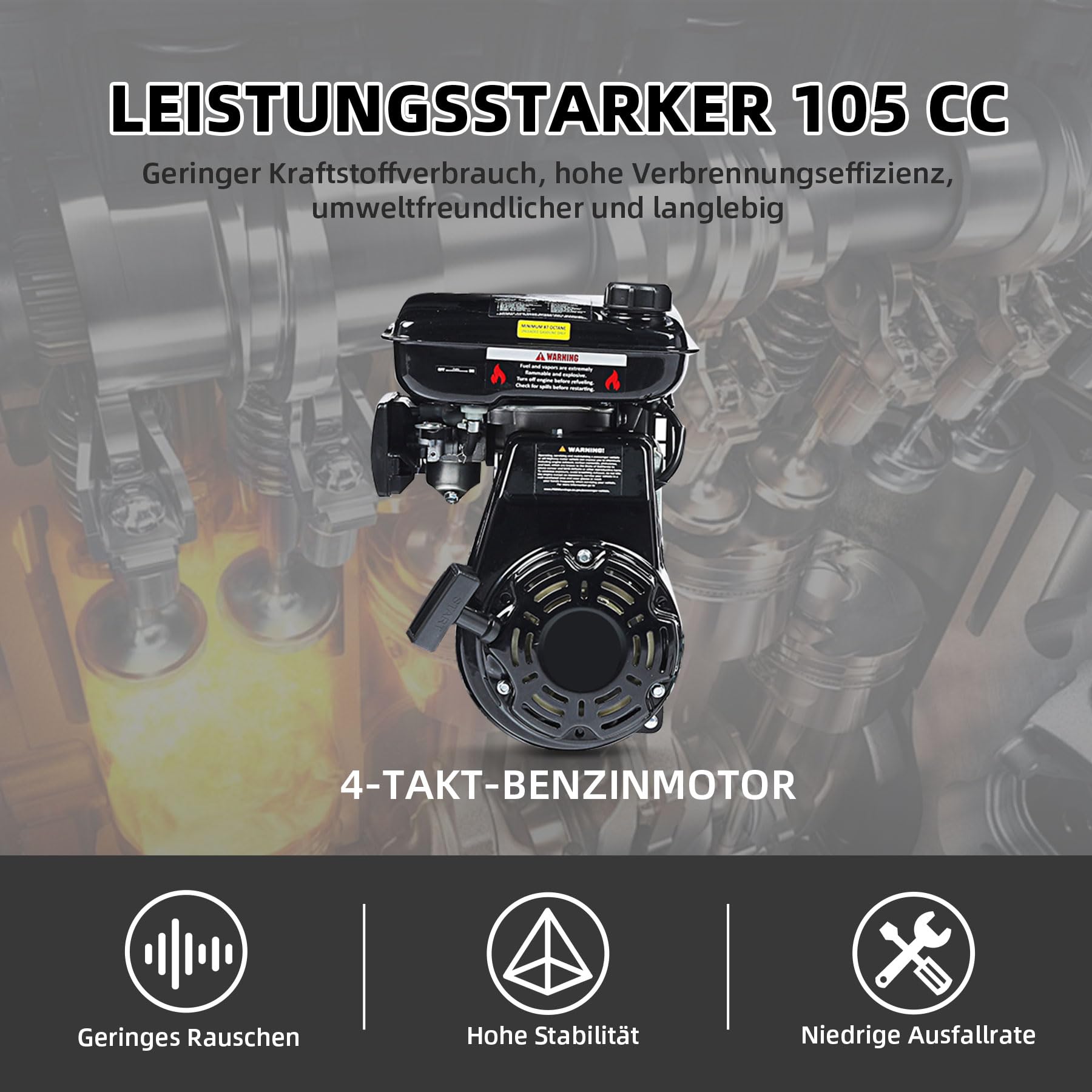 Oryxearth 105CC 4-Takt Dirt Bike Pocket Bike, Kinder Crossbike Benzin, Breitreifen Offroad Rad, Kinder DirtBike, Motocross Motorrad, DIY-Aufkleber Mini Motorrad ab 13 Jahre (Schwarz)