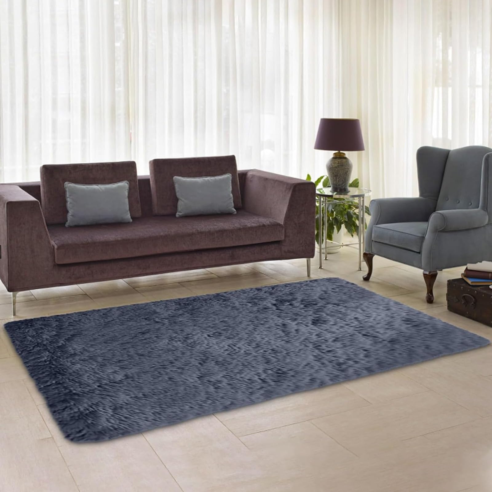 Duży i zmywalny dywan dziecięcy, ultramiękki puszysty dywan typu shag dla dzieci i dorosłych, stylowa dekoracja domu, złamana biel, 120 x 160 cm, idealny do sypialni i pokoju w akademiku