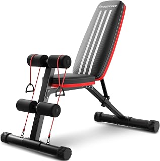 Adjustable Folding Weight Bench, Flat Incline Decline Home Gym