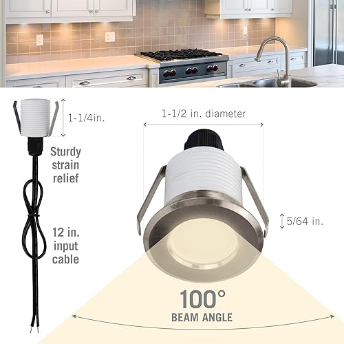 Miniatura 5 de Armacost Lighting Mini-Empotrable Luz de disco LED regulable suave blanco brillante (3000K) 211125