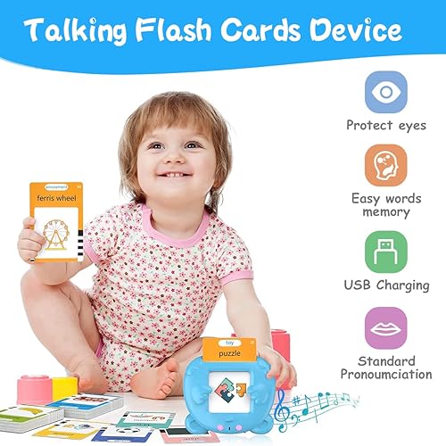 Miniatura 7 de Tarjetas didácticas parlantes  255 tarjetas flash 3 canciones para niños de 2 a 6 años juguetes educativos de aprendizaje para niños pequeños ABC