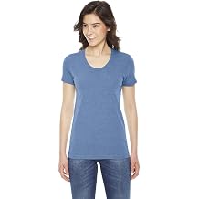 American Apparel Womens Tri-Blend Slim Fit Crewneck Short Sleeve Track T-Shirt
