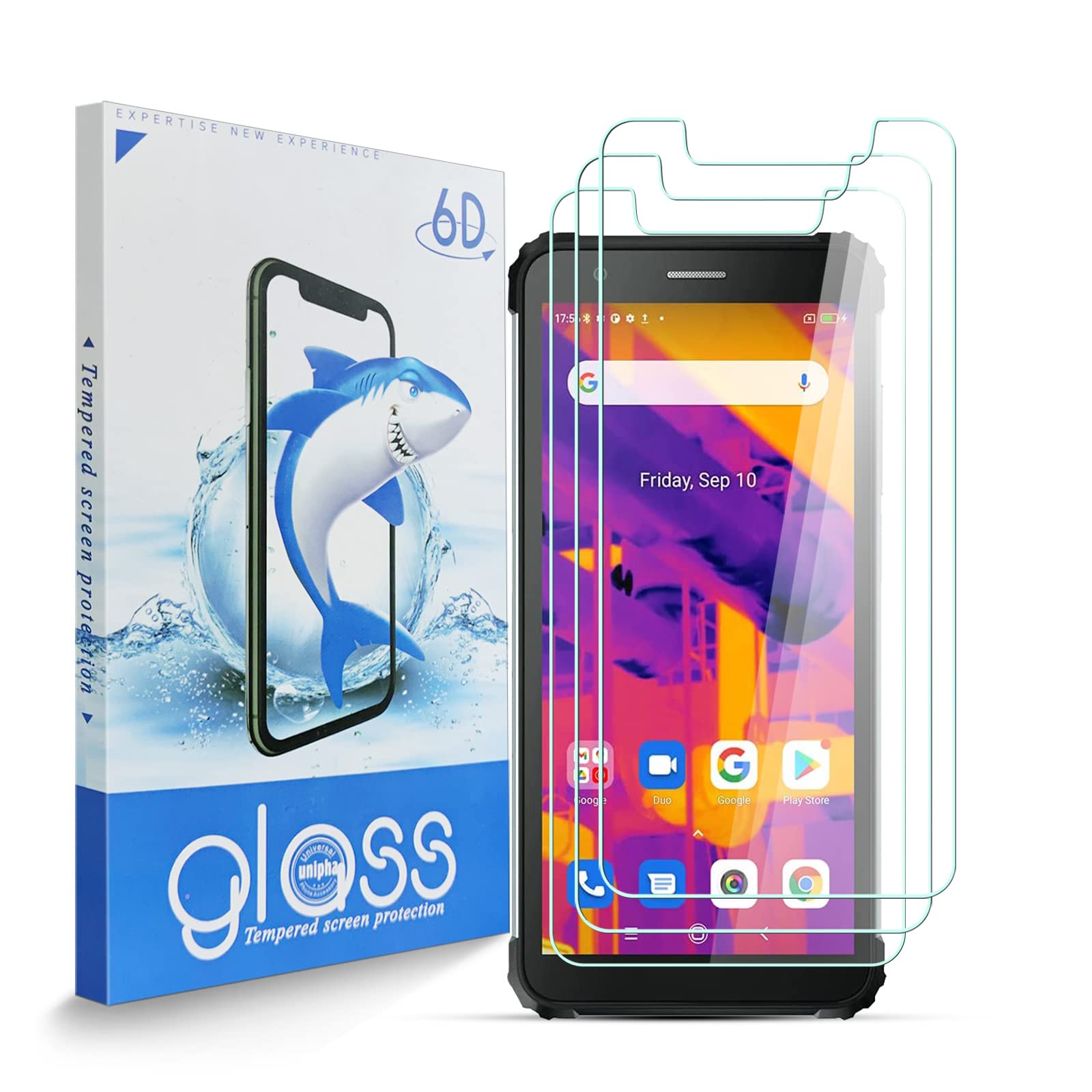 3x Displayschutzfolie Für Blackview BV6600E – 9H Gehärtetes Glas, Blasenfrei