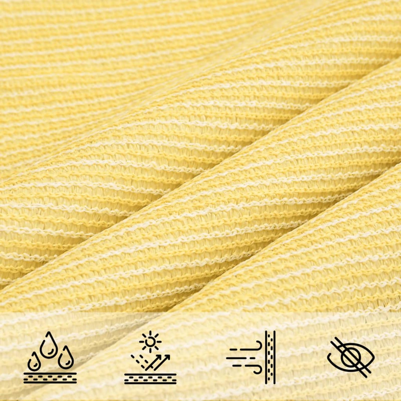 Sonnensegel Beige 4x5 m HDPE Rechteck – atmungsaktiv, UV- und schimmelbeständig mit Edelstahlbefestigungen – für Außenbereiche wie Garten, Terrasse, Schwimmbad