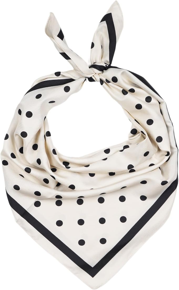 Buy Calixto Premium Satin Silk Polka Dot Scarf for Women – Elegant