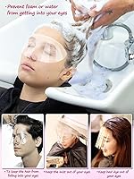 Vista 5 de EBANKU 100 protectores faciales de ducha, viseras de ducha, protector facial de plástico, visera protectora de cejas para adultos, protector de ojos