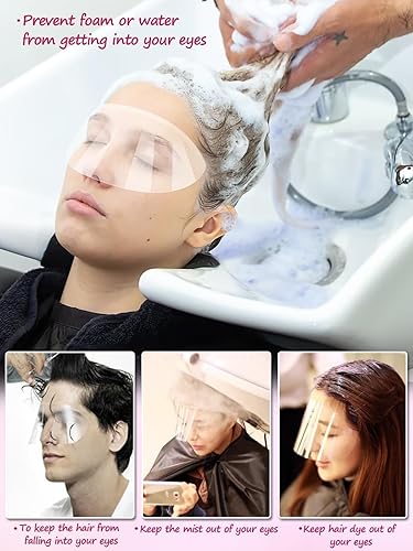 Miniatura 5 de EBANKU 100 protectores faciales de ducha, viseras de ducha, protector facial de plástico, visera protectora de cejas para adultos, protector de ojos
