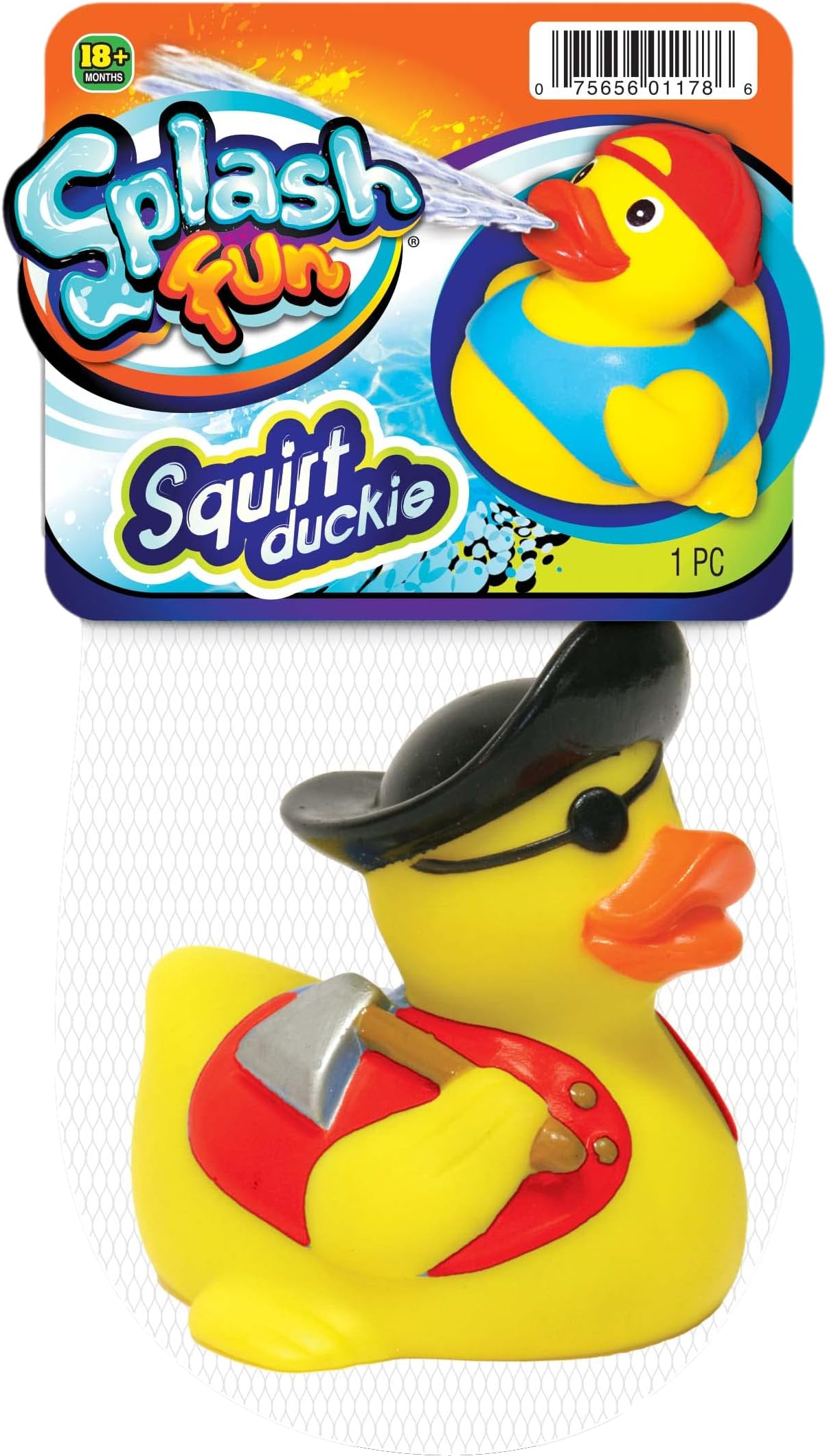 JA-RU Splash Fun 3" Yellow Rubber Ducks Water Squirter for Kids (1 Rubber Duck) Small Bath Toys for Kids | Floating Bath Animals | Beach & Pool Party Favors. 1178-1