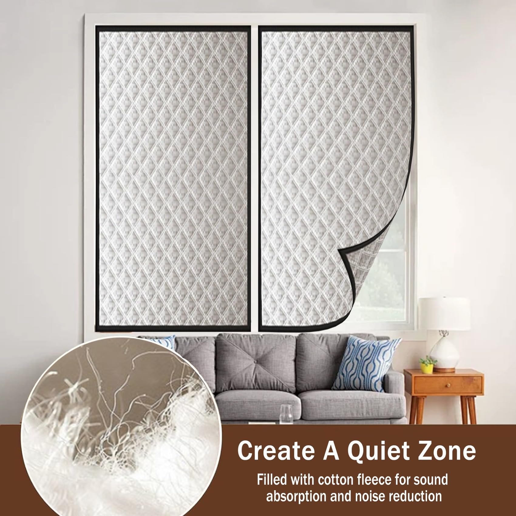 Thermo Cover Fenster-Isolierfolie 120 x 220 cm, Selbstklebendes Klebeband, Kontrollieren Sie Die Raumtemperatur, Winter-Fensterisolationsset, mit Klettband für Dachböden, Silber