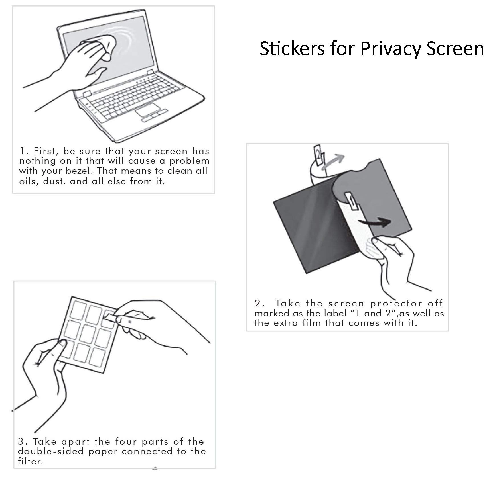 Stickers for Privacy Screen,Plastic Slide Mount Tabs for Privacy Screen