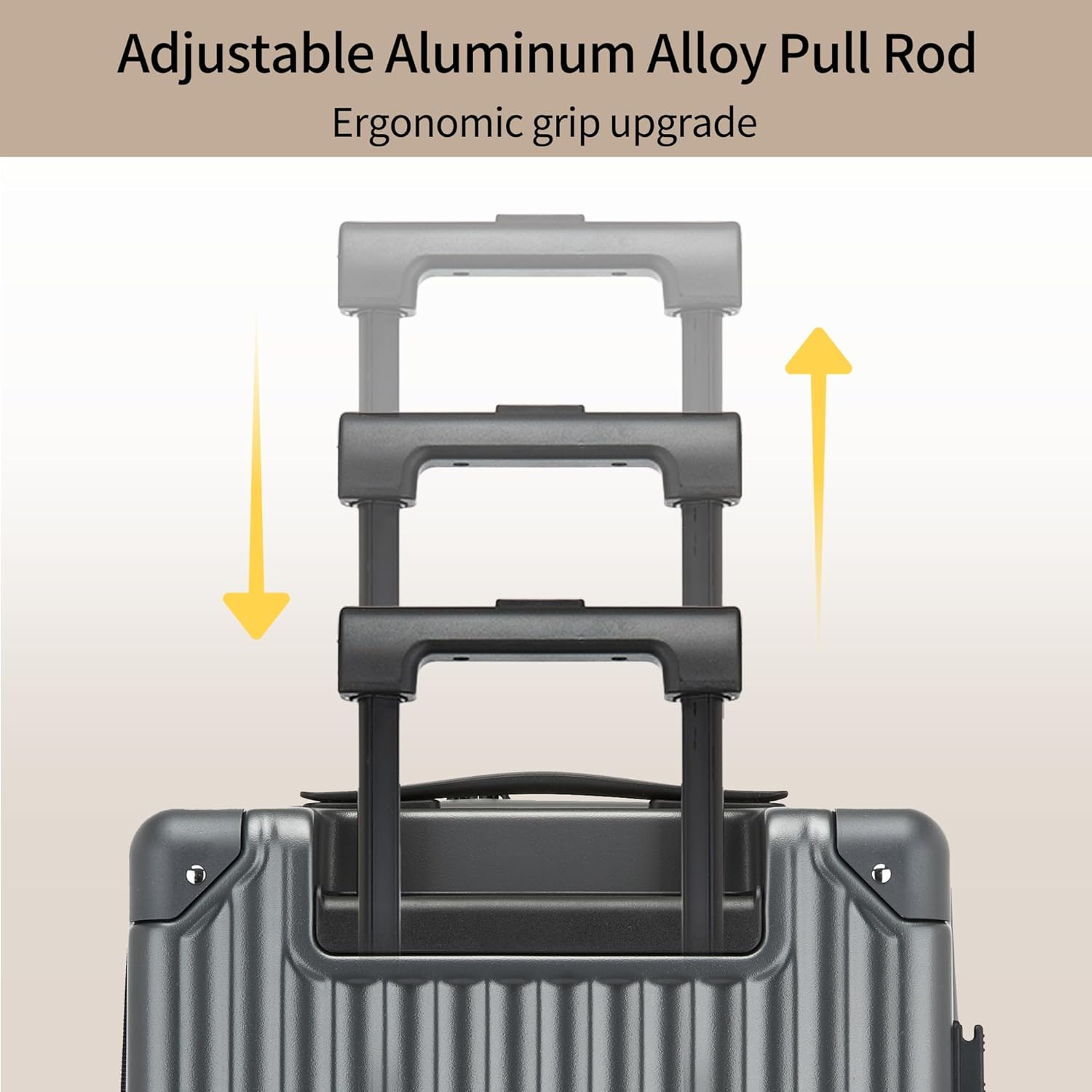 Hulsin 20 Inch Carry on Luggage,Airline Approved 22x14x9 Hard Shell Carry on Suitcase with 360° Spinner Wheels,TSA Lock and Lightweight Hardside Carry-on Luggage for Travel (Grey, 20 Inch)