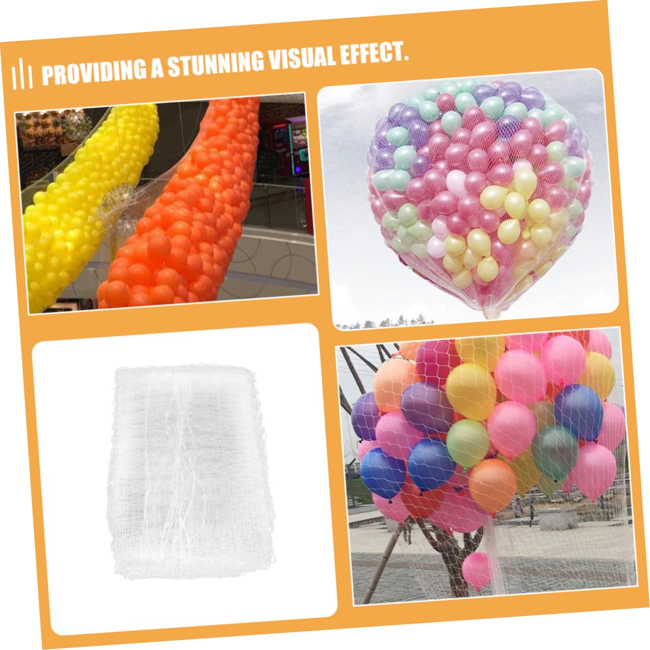 Zerodeko 2 Satz Weißes Ballonnetz aus Pp für Sichere Ballonfreigabe bei Feierlichkeiten und Partydekorationen Einfach zu Verwenden für Luftballonaufstieg