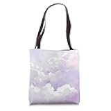 Purple Minimalistic Cloudy Sky Tote Bag