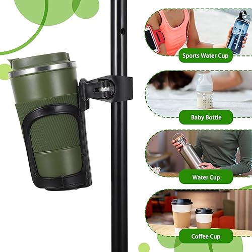 Miniatura 6 de Soporte universal para bebidas 6 en 1 soportes giratorios para cochecito, bicicleta, silla de ruedas y más