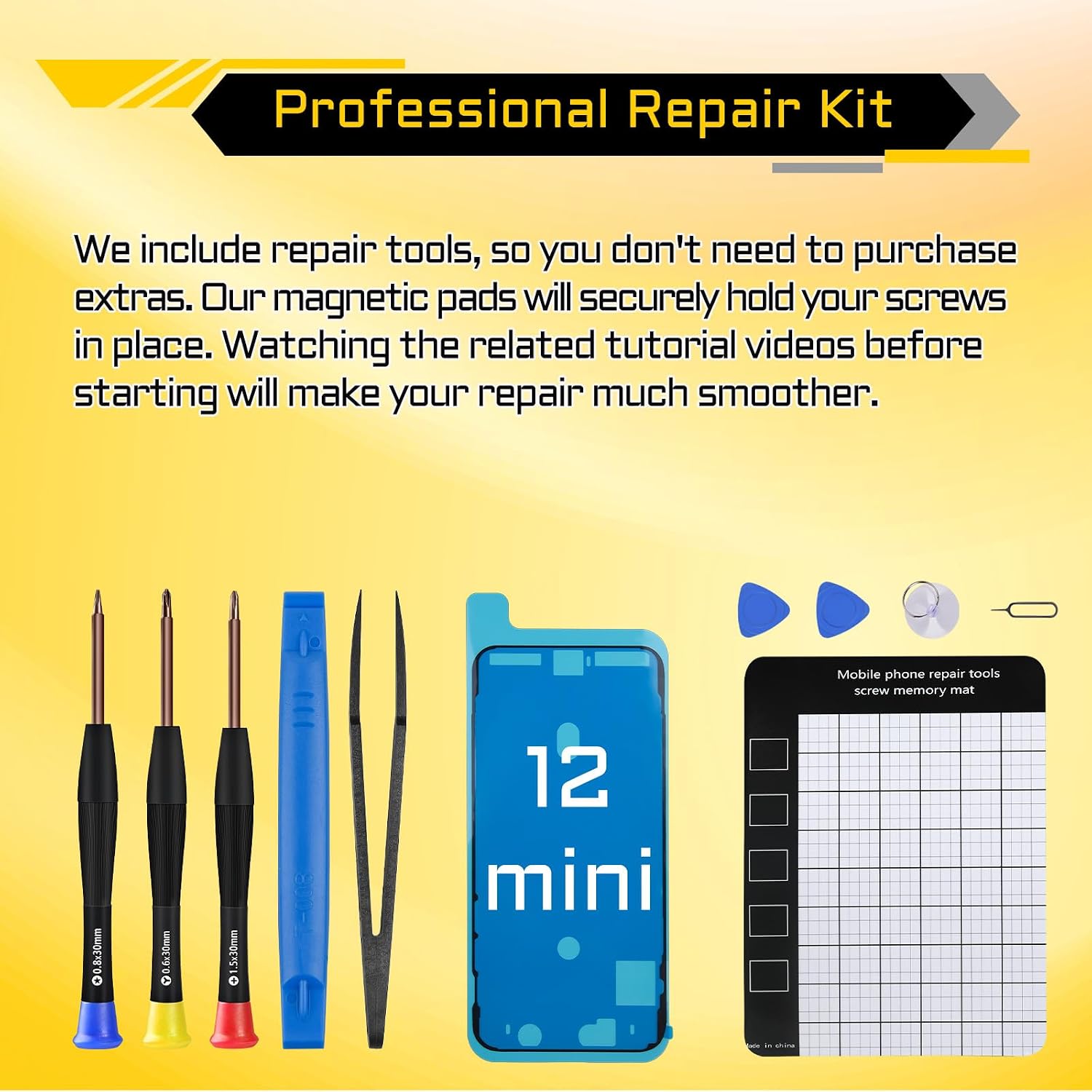 Earspeaker Replacement for iPhone 12 Mini Earpiece Repair Ear Speaker Replacement Front Speaker Fix for iPhone 12mini Model: A2176 A2398 A2399 A2400